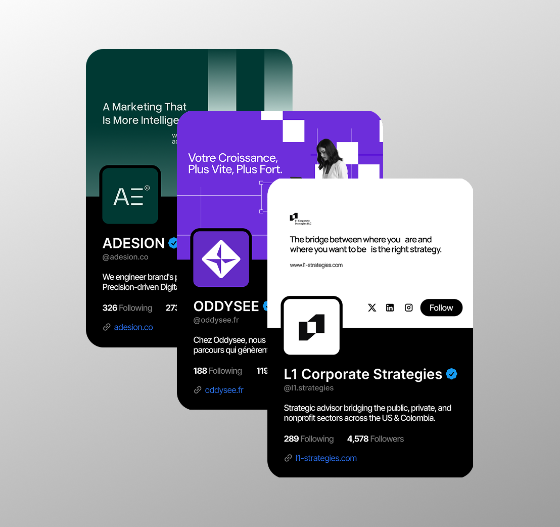 Brand identity and visual design work